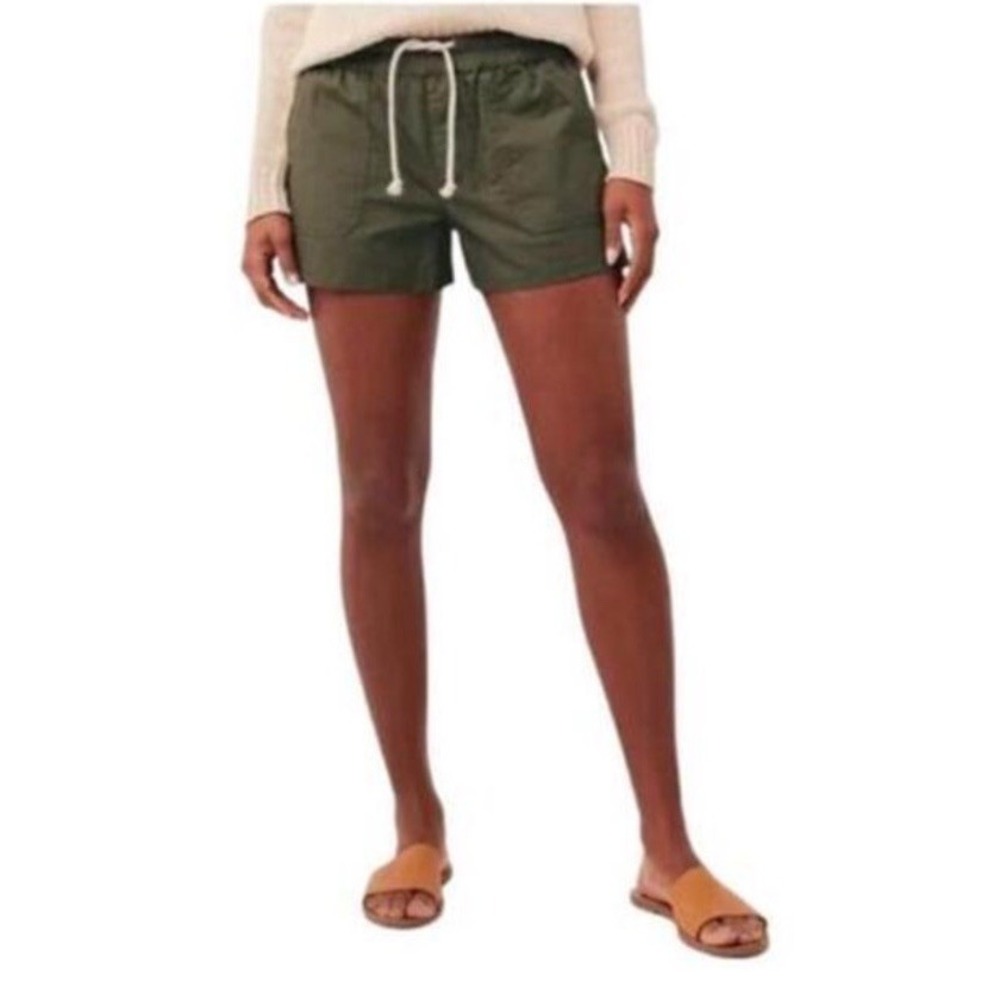 Pact Women's Organic Cotton Drawstring Shorts Medium Green Comfortable Casual